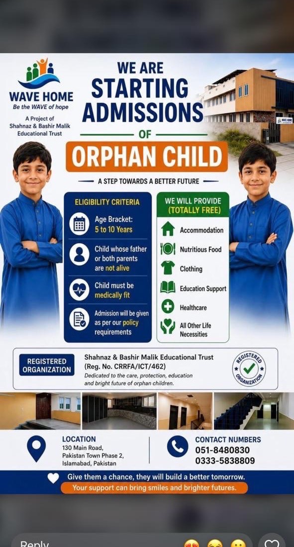 Orphan Admission Flyer